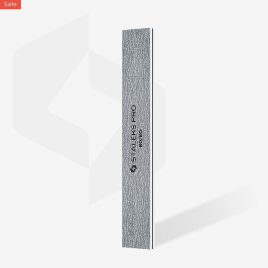 STALEKS Straight Wide Mineral Nail File 80/80 Grit (50 Pcs)