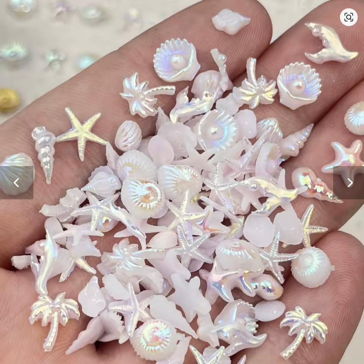 Ocean Style Cartoon Nail Charms Pink 50pcs