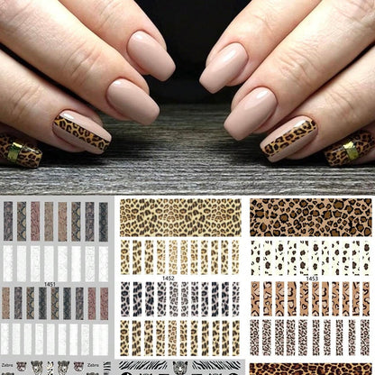 Mixed Snake Skin Print Nail Art Stickers(JO-1451)