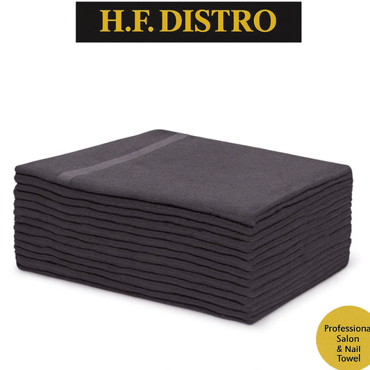 H.F.DISTRO Towel (Dark Grey) , Cotton, 16"x27", 12/Pack