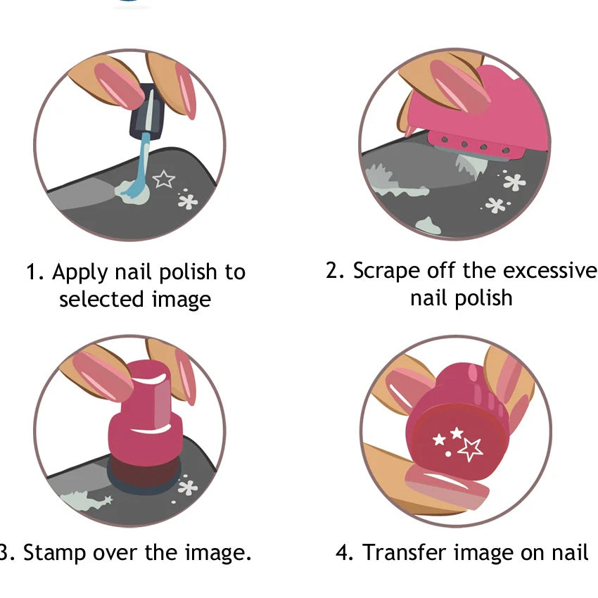 Stamping Nail Art - Flowers Stamping Plate(B-63)