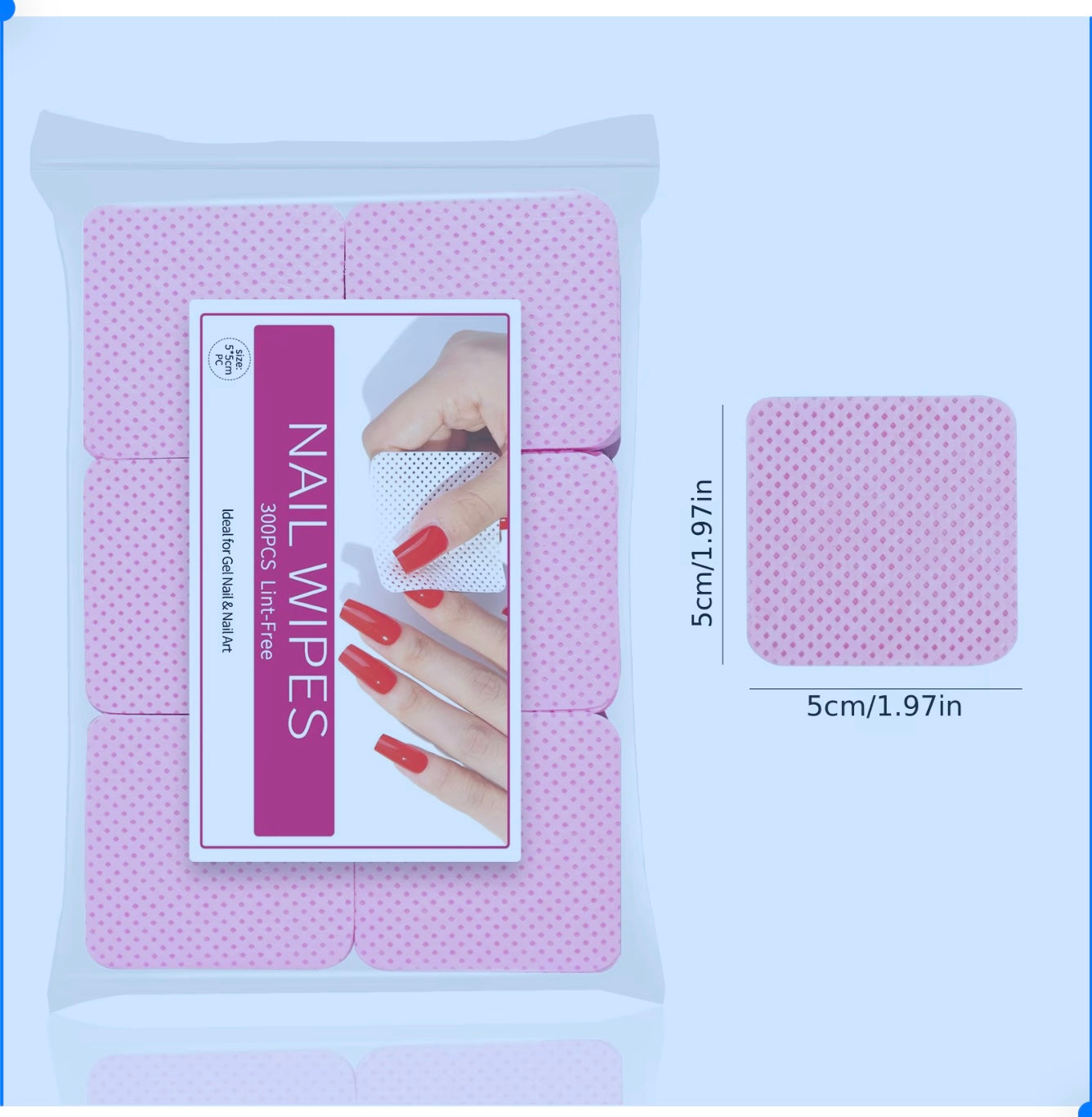 Nail Polish Remover Wipes Nail Cleaning Pads, Non Woven Nail Pads
