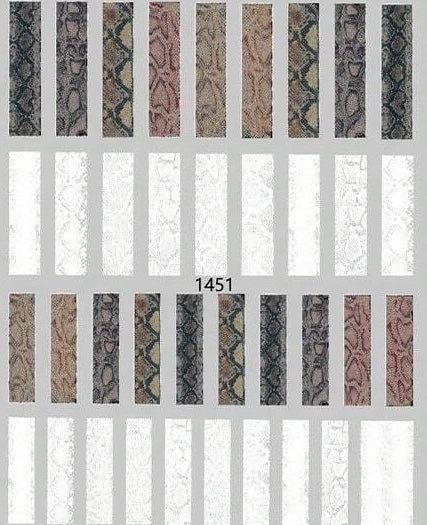 Mixed Snake Skin Print Nail Art Stickers(JO-1451)