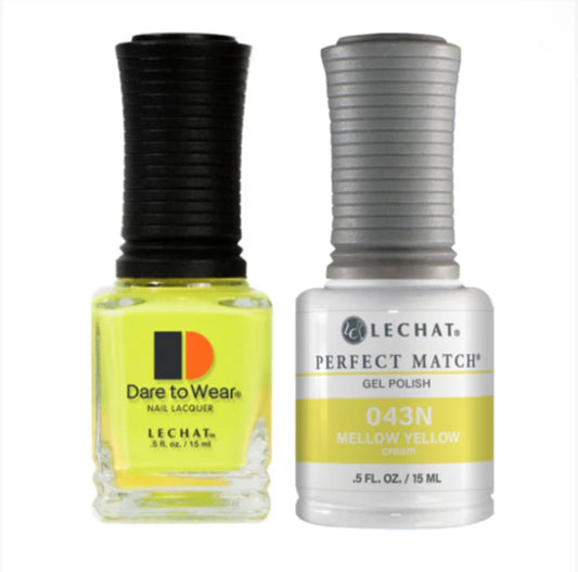LECHAT - PERFECT MATCH - 043N MELLOW YELLOW (GEL & LACQUER) 0.5OZ