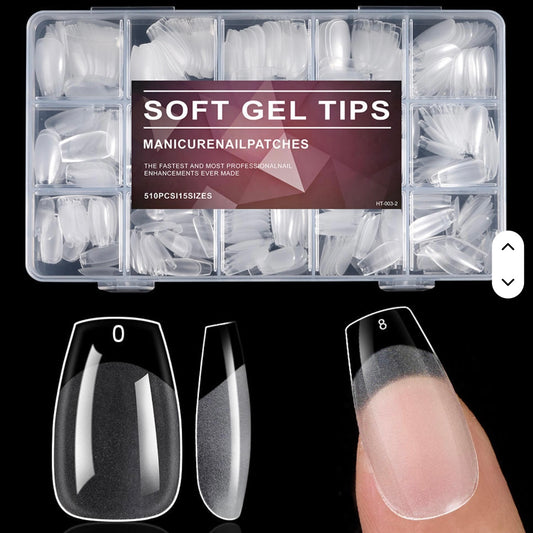 Soft Gel Tips- coffin shape -510PCS