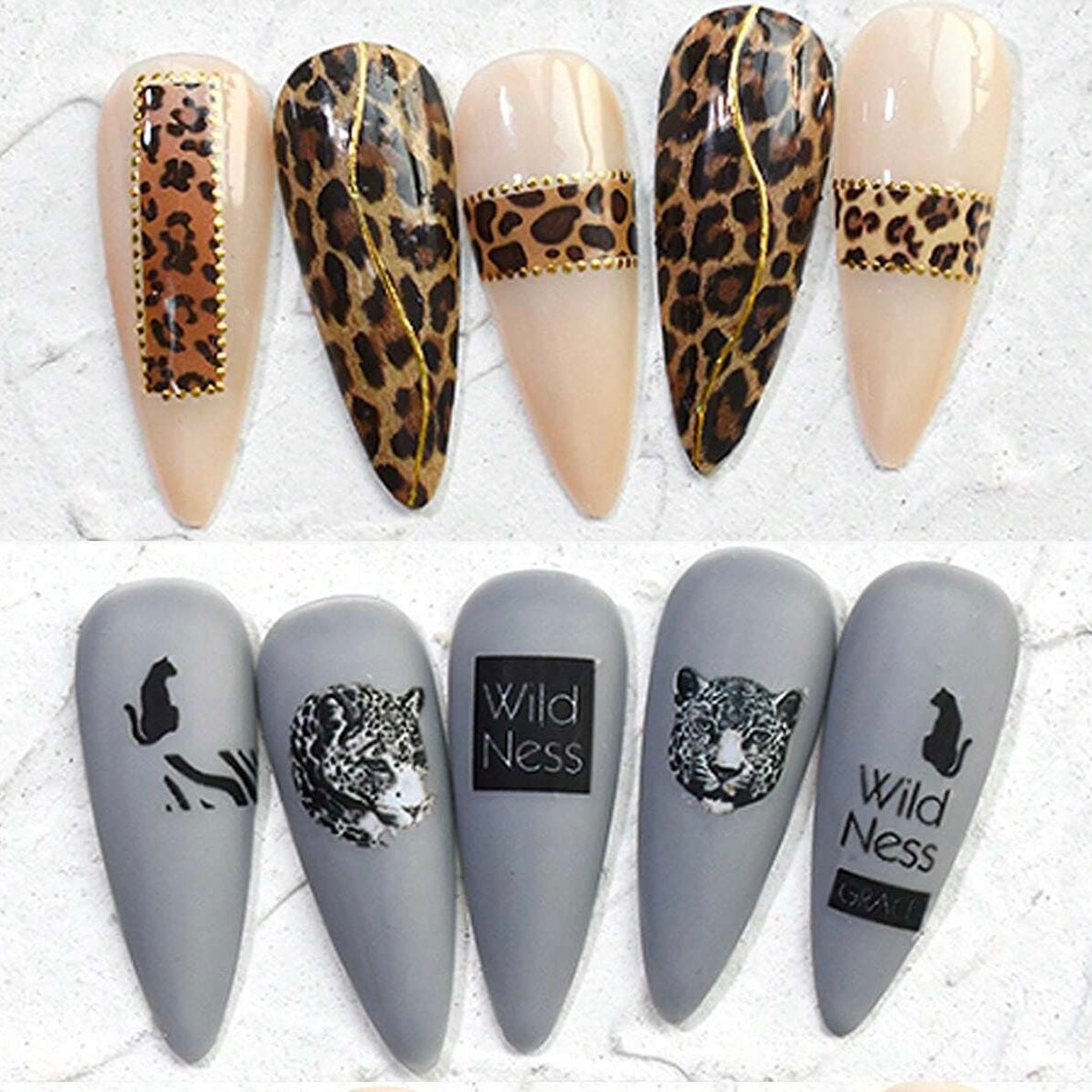 Mixed Snake Skin Print Nail Art Stickers(JO-1451)
