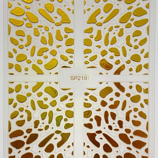 Animal print stickers (JO-1347) colors- Gold/Silver/Rainbow