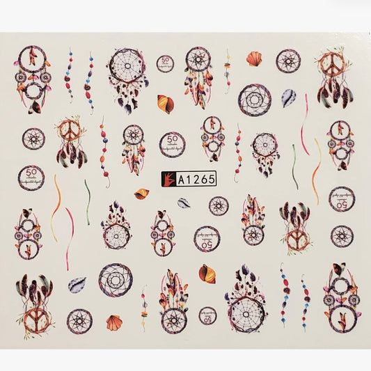 Dream Catcher Water Transfer Nail Decal-(A1265) (1pcs)