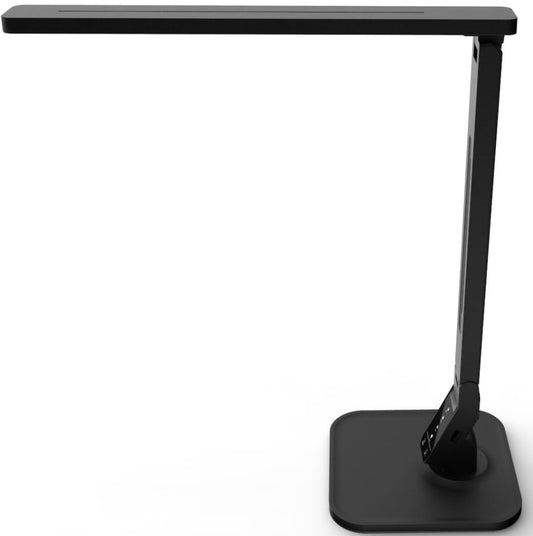 Lampat Dimmable LED Desk Lamp, 4 Lighting Modes (Reading/Studying/Relaxation/Bedtime), 5-Level Dimmer, Touch-Sensitive Control Panel, 1-Hour Auto Timer, 5V/1A USB Charging Port, Piano Black