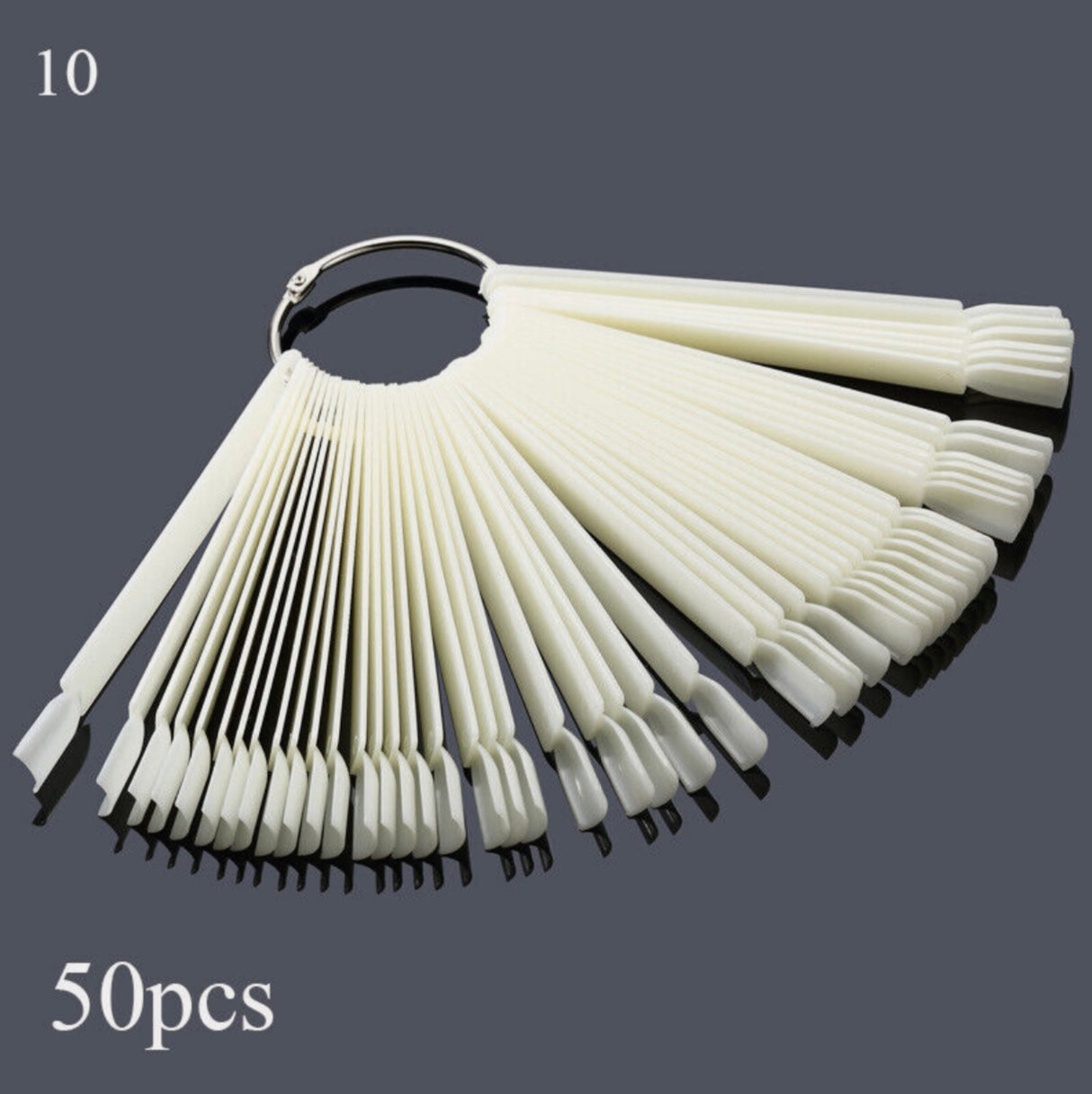 False Nail Art Polish Gel Nails Tip Sample Practice Display Tool (50pcs)