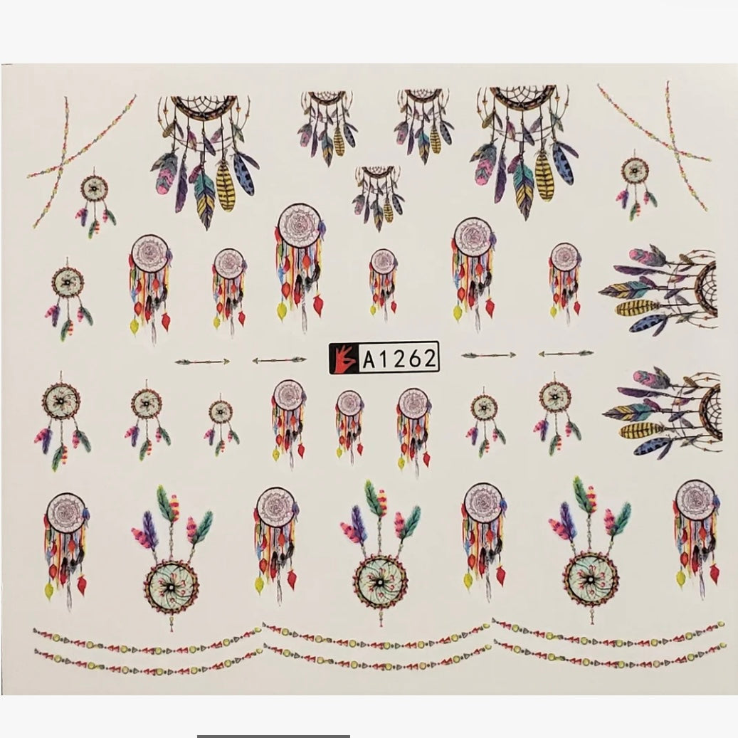 Dream Catcher Water Transfer Nail Decal-(A1262)