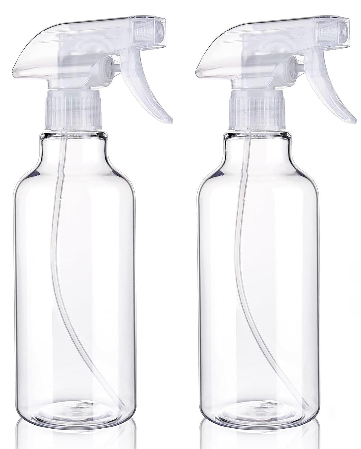 Diyself Plastic Spray Bottles Empty Spray Bottle 16.9oz/500ml Heavy Duty Spraying Bottle Mist/Stream Water Bottle for Cleaning Solutions, Essential Oils, Hair (Clear)