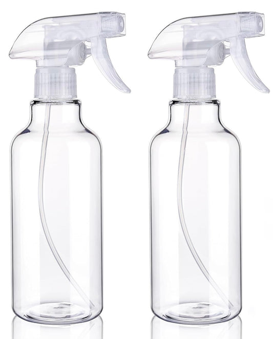 Diyself Plastic Spray Bottles Empty Spray Bottle 16.9oz/500ml Heavy Duty Spraying Bottle Mist/Stream Water Bottle for Cleaning Solutions, Essential Oils, Hair (Clear)