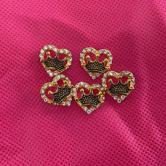 Heart with a Crown in the Middle (6pcs/1pack)
