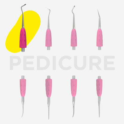 Staleks Pro-Working part of the pusher Combo UNIQ 31 curette (bend to the left)