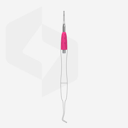 Staleks Pro-Working part of the pusher Combo UNIQ 37 toenail file with a bent end