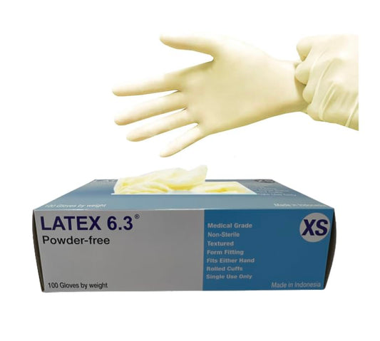 LATEX 6.3 Exam Disposable Powder Free Gloves, Medical Grade, Multi Purpose, Heavy Duty 100pcs/Box…