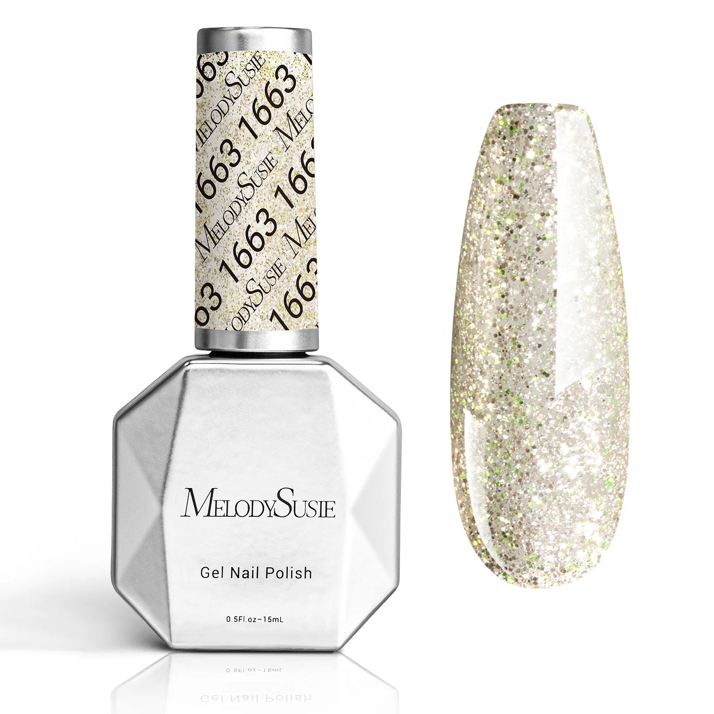 Melody Susie- 1663 Sparkling Waves - TPO-Free Thick Gel Nail Polish(15ml)