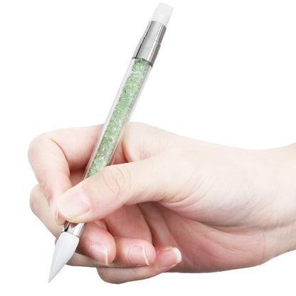 Silicone Nail Tools,Nail Art Sculpting Gel For Nail Art Silicone Nail Tool Dual Tipped Silicone Nail Tool Nail Polish Carving Pen Nail Brush Silicone Pen