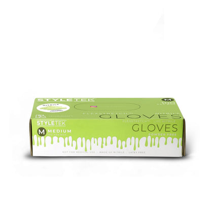 Styletek Lime Green Deluxe Grip Nitrile Gloves - Small-1pcs