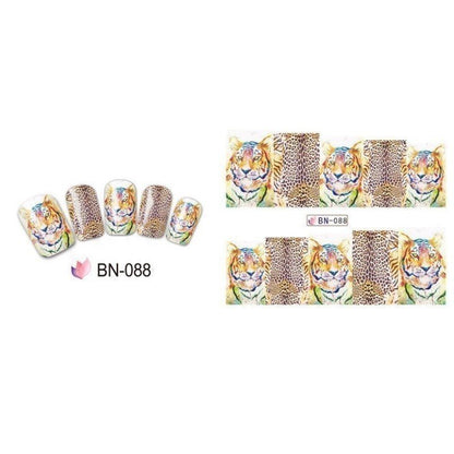 Tattoo Nail Art Tiger Tiger Pattern Africa Wilderness Decal Nail Sticker(BN-088)