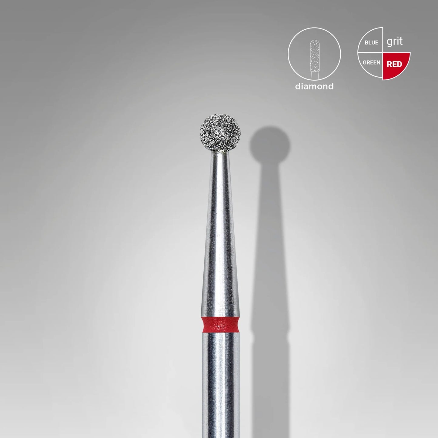 Staleks-Diamond nail drill bit ball red EXPERT head diameter 2,5 mm