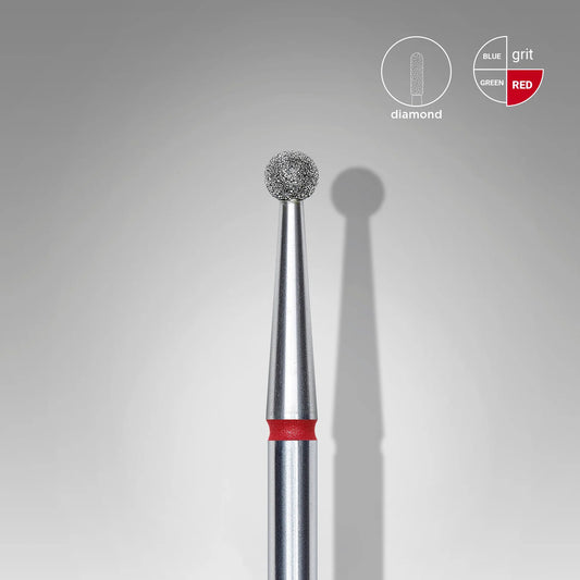 Staleks-Diamond nail drill bit ball red EXPERT head diameter 2,5 mm