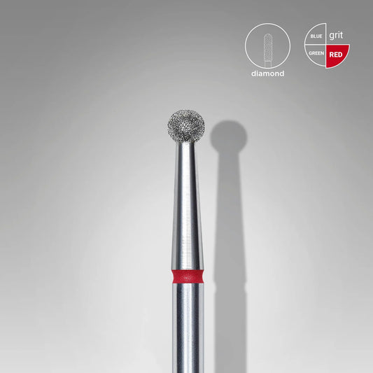 Staleks-Diamond nail drill bit ball red EXPERT head diameter 2,7 mm