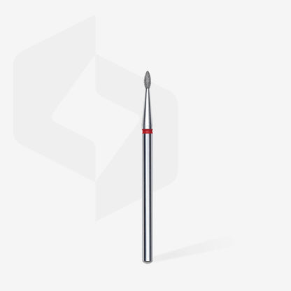 Staleks-Diamond nail drill bit drop red EXPERT head diameter 1,6 mm / working part 4 mm