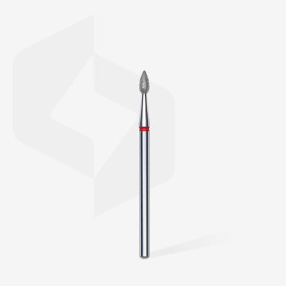 Staleks-Diamond nail drill bit drop red EXPERT head diameter 2,3 mm / working part 5 mm