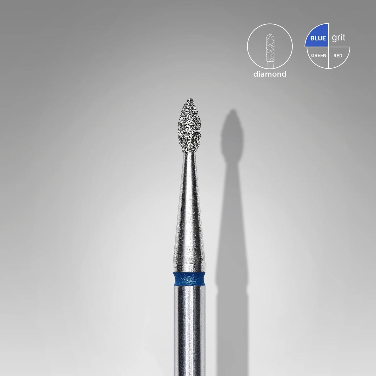 Staleks-Diamond nail drill bit drop blue EXPERT head diameter 1,6 mm / working part 4 mm