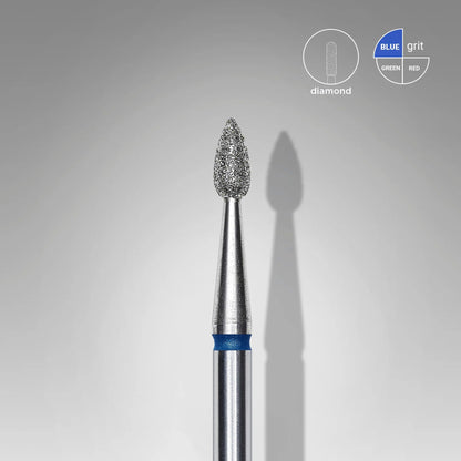 Staleks-Diamond nail drill bit drop blue EXPERT head diameter 2,3 mm / working part 5 mm
