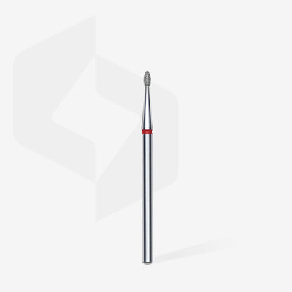 Staleks-Diamond nail drill bit rounded bud red EXPERT head diameter 1,6 mm / working part 3,4 mm