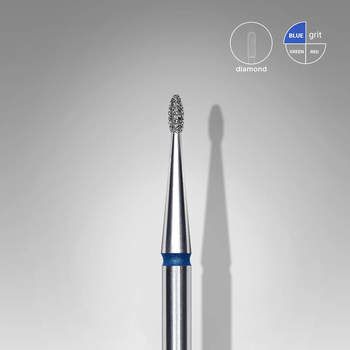 Staleks-Diamond nail drill bit rounded bud blue EXPERT head diameter 1,2 mm / working part 3 mm