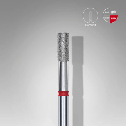 Staleks-Diamond nail drill bit cylinder red EXPERT head diameter 2,5 mm / working part 6 mm