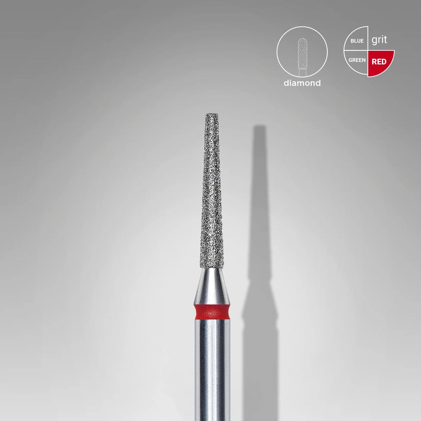 Staleks-Diamond nail drill bit frustum red EXPERT head diameter 1,6 mm / working part 10 mm