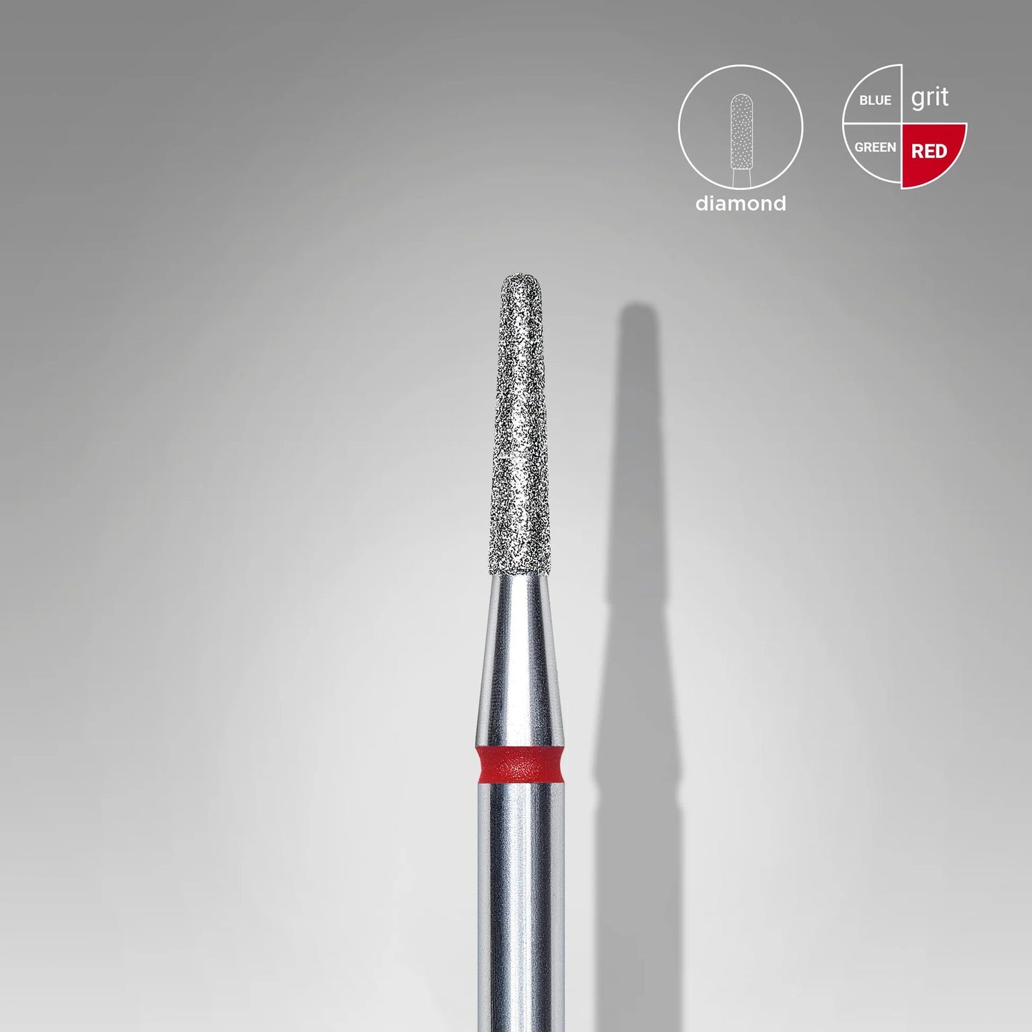 Staleks-Diamond nail drill bit frustum red EXPERT head diameter 1,8 mm / working part 8 mm