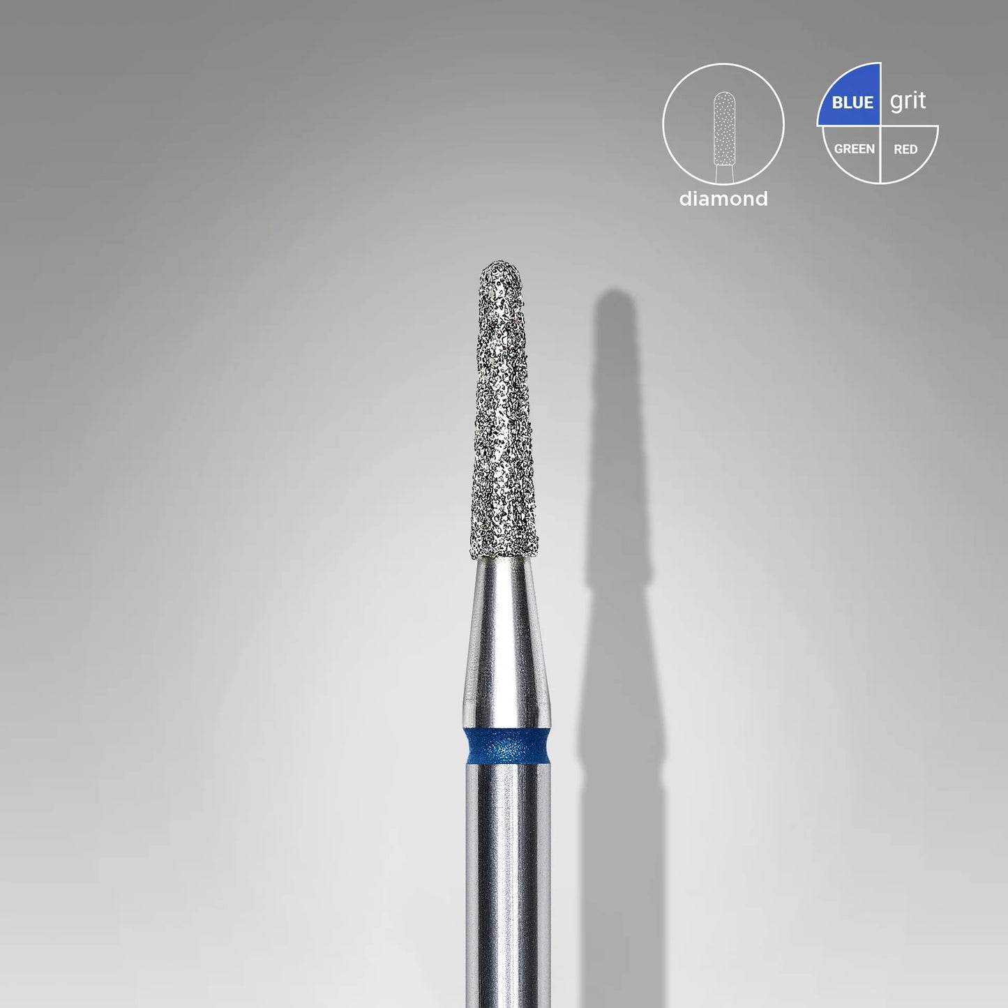 Staleks-Diamond nail drill bit frustum blue EXPERT head diameter 1,8 mm / working part 8 mm