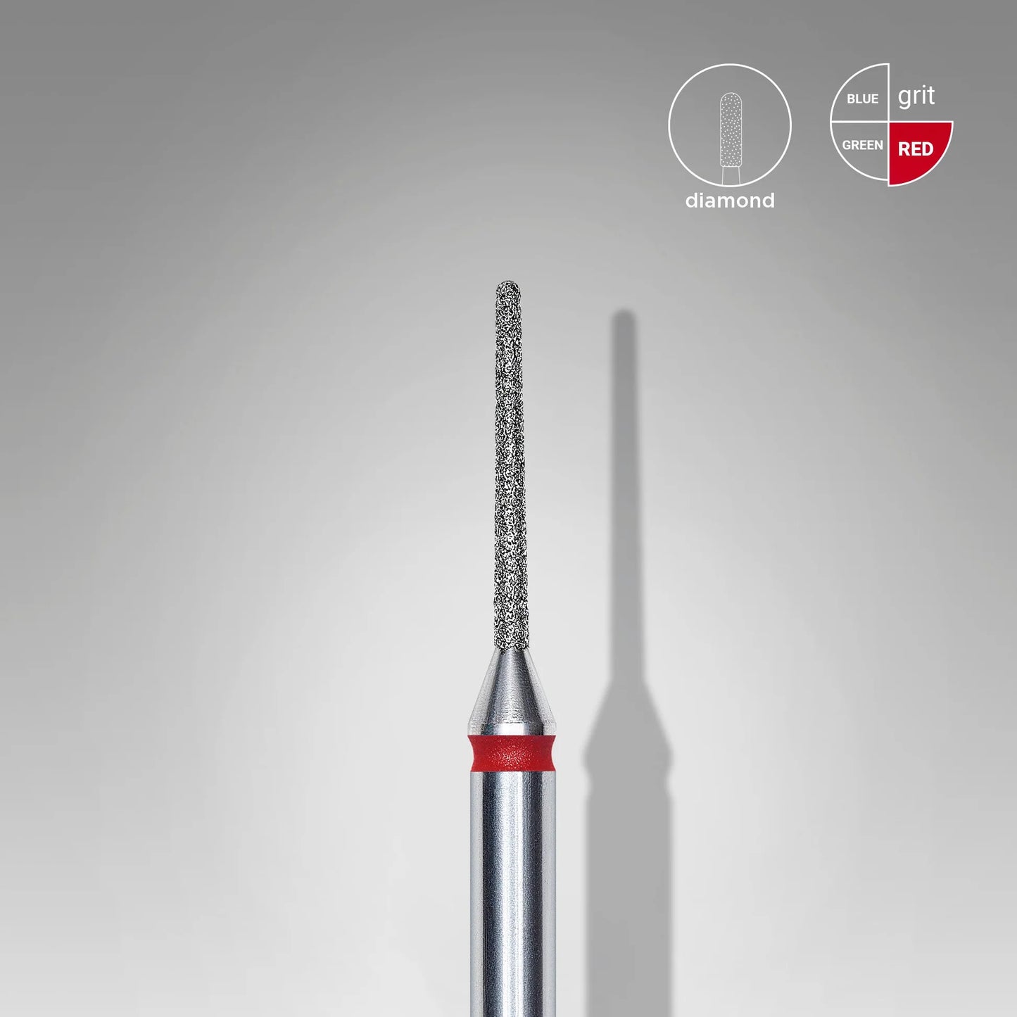 Staleks-Diamond nail drill bit needle red EXPERT head diameter 1 mm / working part 10 mm