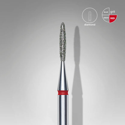 Staleks-Diamond nail drill bit flame red EXPERT head diameter 1,4 mm / working part 8 mm