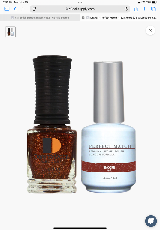 LECHAT - PERFECT MATCH - 162 ENCORE (GEL & LACQUER) 0.5OZ