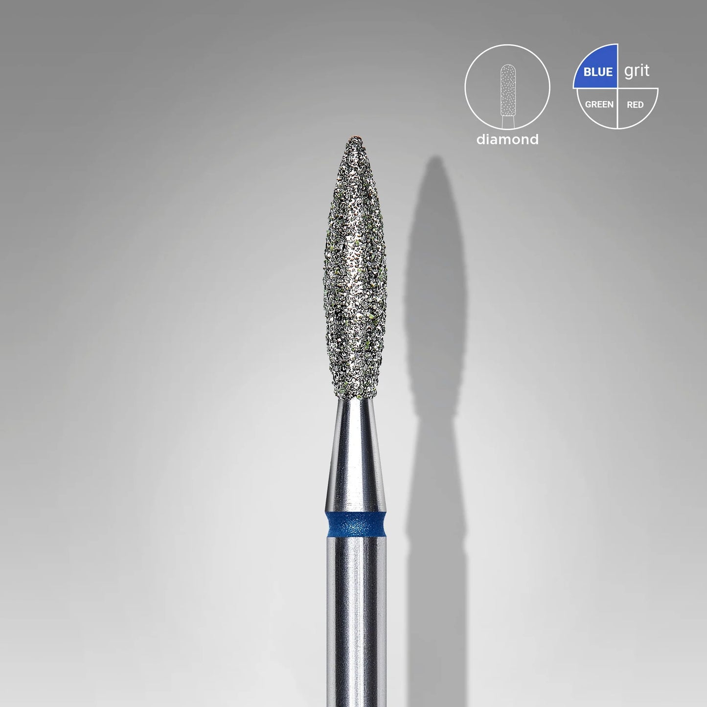 Staleks-Diamond nail drill bit flame blue EXPERT head diameter 2,3 mm / working part 10 mm