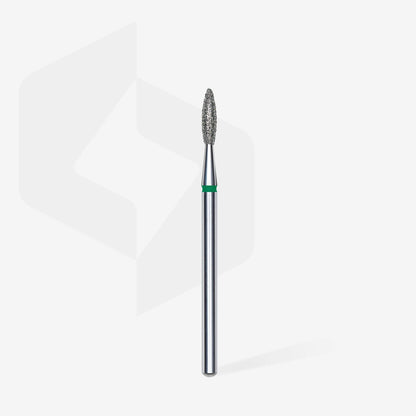 Staleks-Diamond nail drill bit flame green EXPERT head diameter 2,1 mm / working part 8 mm