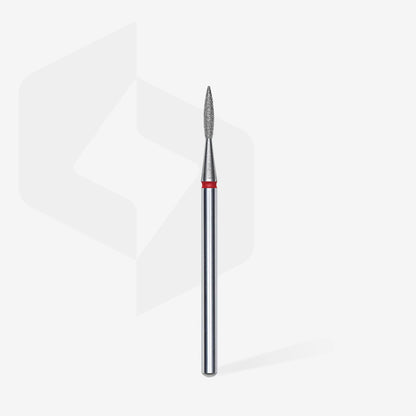 Staleks-Diamond nail drill bit pointed flame red EXPERT head diameter 1,6 mm / working part 8 mm