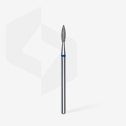 Staleks-Diamond nail drill bit pointed flame blue EXPERT head diameter 2,1 mm / working part 8 mm