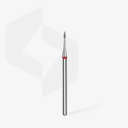 Staleks-Diamond nail drill bit flame mini red EXPERT head diameter 1 mm / working part 3 mm