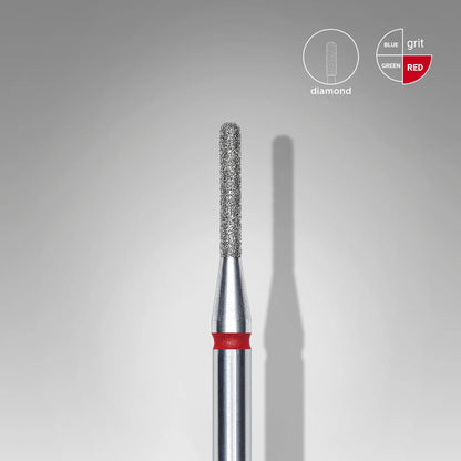 Staleks-Diamond nail drill bit rounded cylinder red EXPERT head diameter 1,4 mm / working part 8 mm