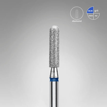 Staleks-Diamond nail drill bit rounded cylinder blue EXPERT head diameter 2,5 mm / working part 10 mm