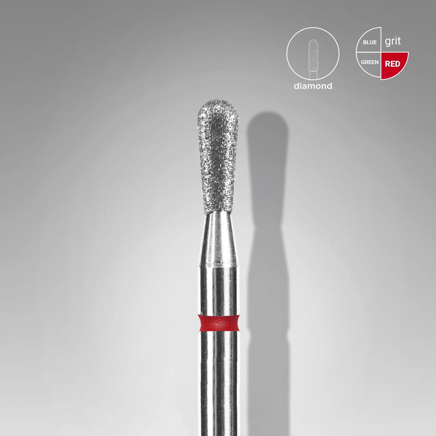 Staleks-Diamond nail drill bit match red EXPERT head diameter 2,3 mm / working part 5 mm