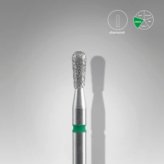 Staleks-Diamond nail drill bit match green EXPERT head diameter 2,3 mm / working part 5 mm